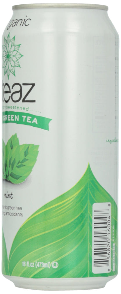 Steaz Organic Iced Green Tea, Mint, 16 oz