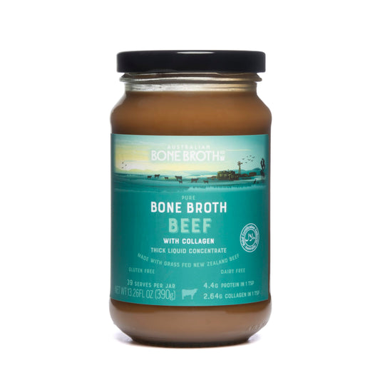 ABBCo Beef Broth Concentrate with Collagen, Rich Savoury Cooking Base for Soups, Gravies & Sauces, Just Add Hot Water, Halal, 13.26Floz