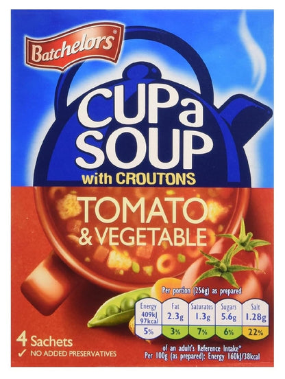 Batchelor's Tomato & Vegetable Cup a Soup with Croutons 4's 104g (3 Pack)