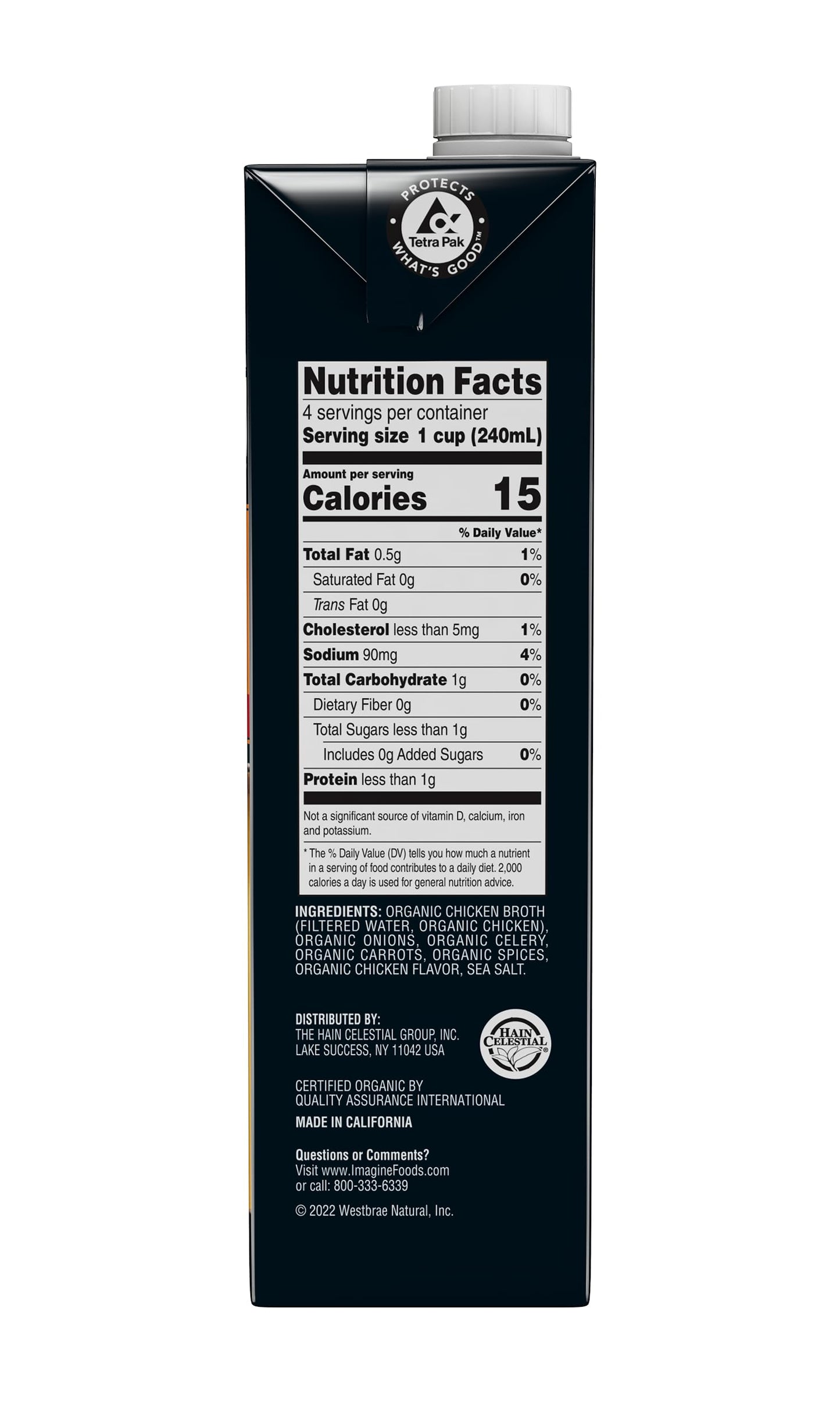 Imagine Organic Low Sodium Free Range Chicken Broth, 32 fl oz (Pack of 6)
