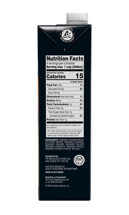 Imagine Organic Low Sodium Free Range Chicken Broth, 32 fl oz (Pack of 6)