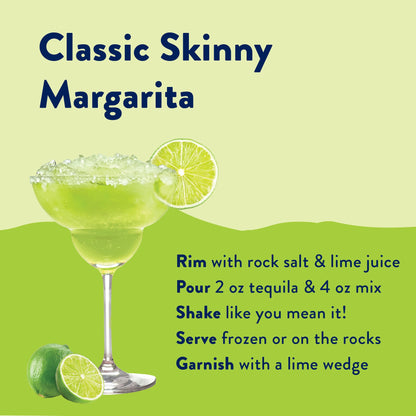 Jordan's Skinny Mixes Sugar Free Margarita Mix, Flavored Cocktail Mixer for Drinks, Fresh Lime Drink Flavoring for Cocktails & Mocktails, Low Calorie, Gluten Free, Keto Friendly, 32 Fl Oz, 1 Pack