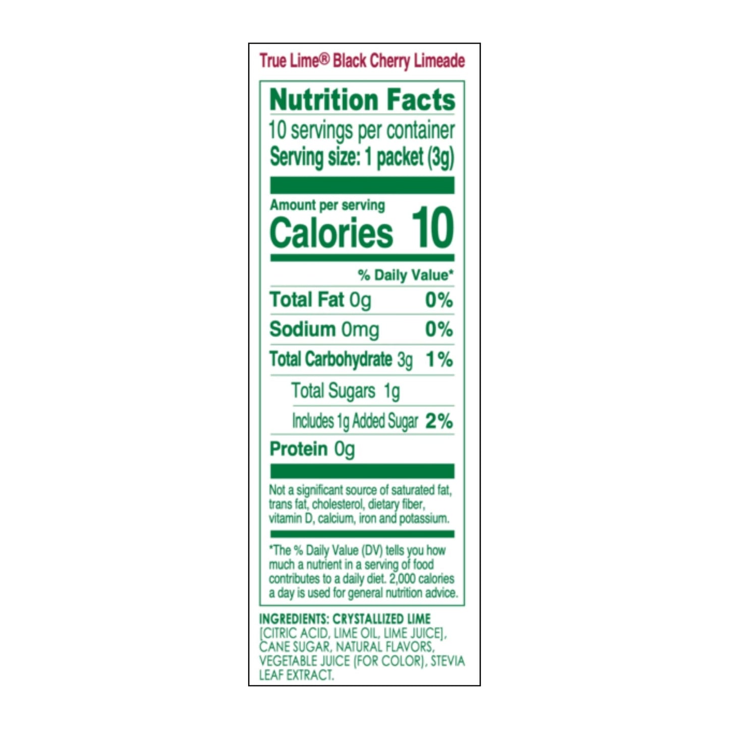True Citrus Black Cherry Limeade Drink Mix, 1.06 OZ