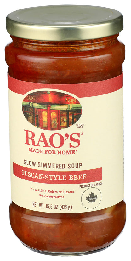 Rao's Made for Home Tuscan Beef Soup, 16 oz, Traditional Italian Heat and Serve Soup, Made with Premium Quality Ingredients (Pack of 4)
