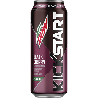 Mountain Dew Kickstart Energy Drink, Black Cherry, 16 oz (Pack of 1)
