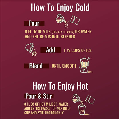 Hills Bros. Frappés Instant Drink Mix – Indulgent Café-Style Beverage – Gluten-Free, Kosher-Certified – Easy to Make Hot or Cold – Premium, Rich Taste, Gourmet Coffee Experience – Salted Caramel, 2.3 oz ( Pack of 12 )