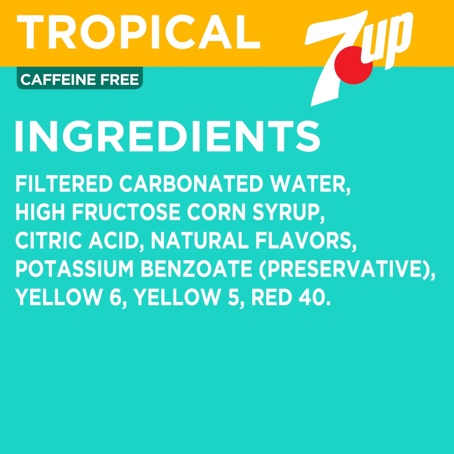 7UP Tropical Soda, 12 fl oz cans, 12 pack