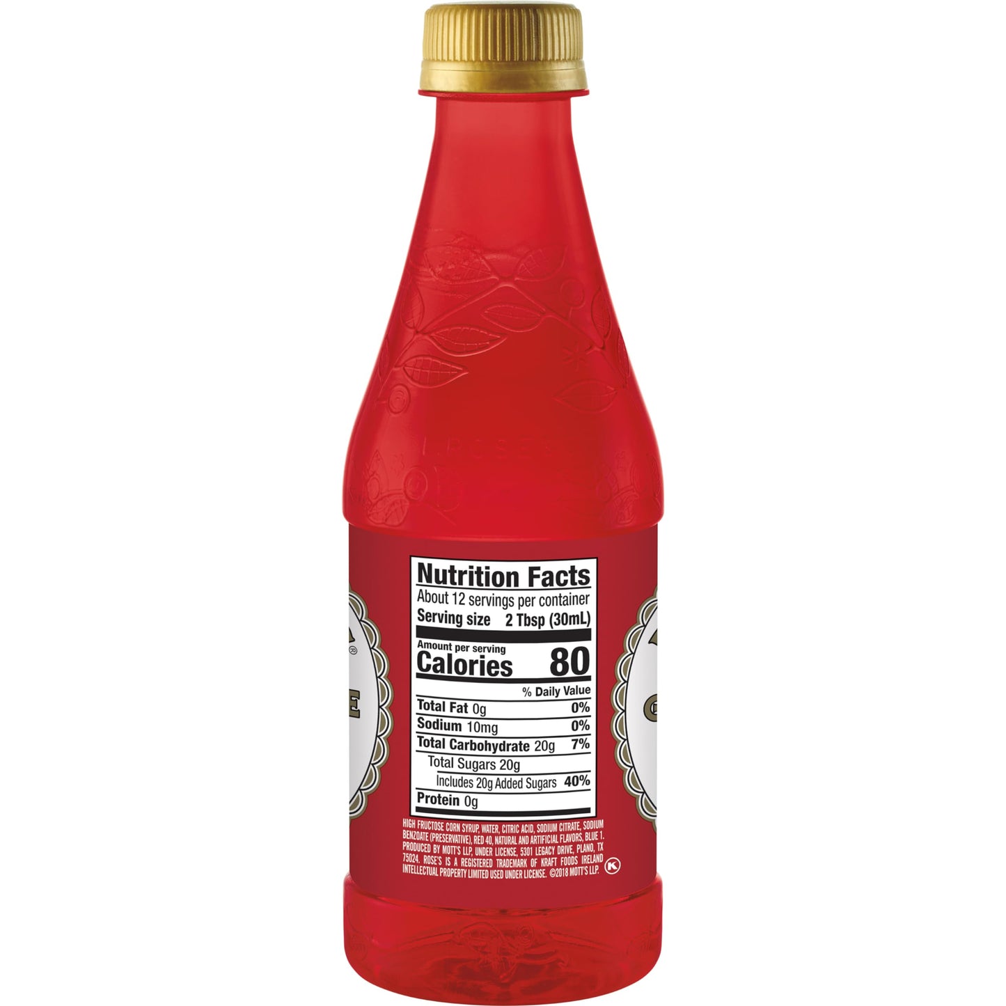 Rose's Grenadine, 12 fl oz bottle, Made with Pomegranate Flavor, Mixer to Add to Cocktails and Non-Alchoholic Drinks, Trusted by Bartenders