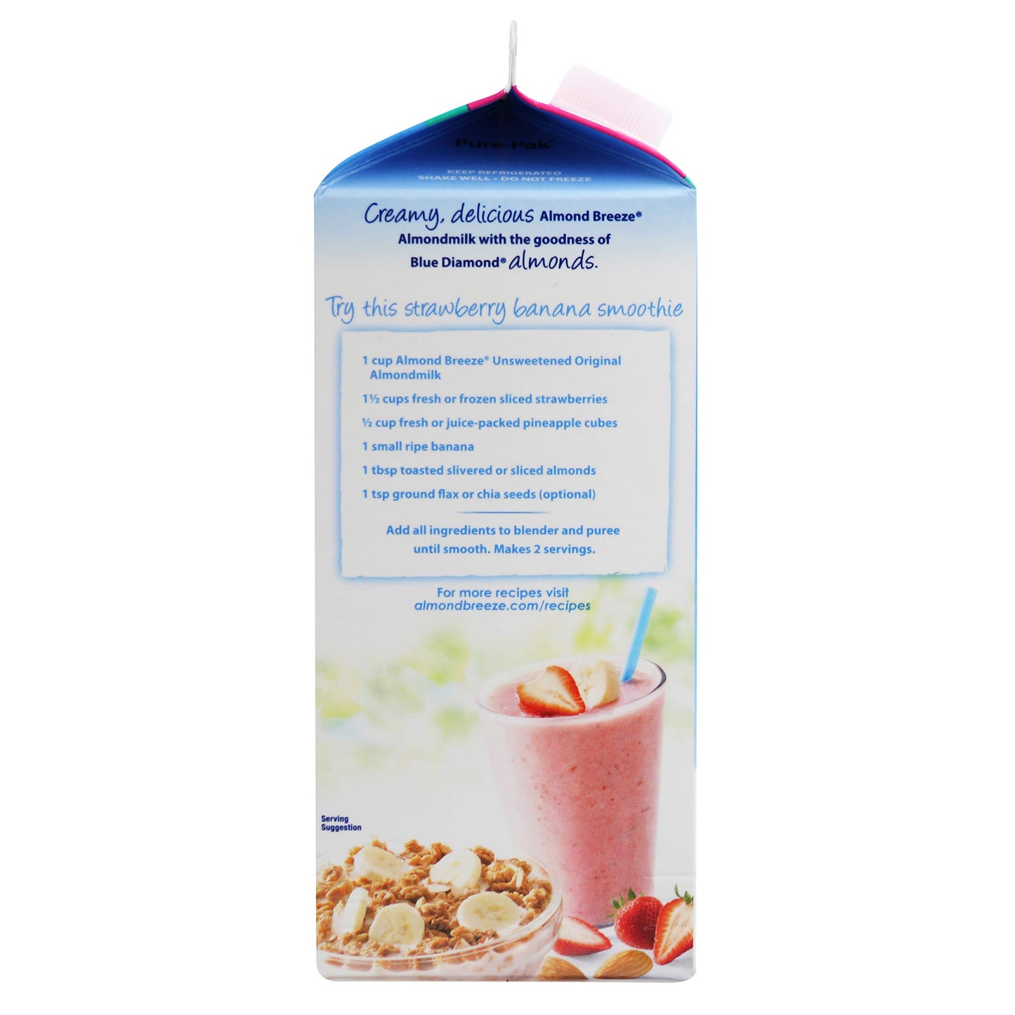 Almond Breeze Blue Diamond, Almond milk, Original, 64 Fl Oz