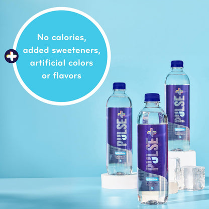 Pulse+ Alkaline Water - Naturally Filtered Spring Water in 1 Liter PET Plastic Bottles, Recyclable and BPA-Free - Case of 24