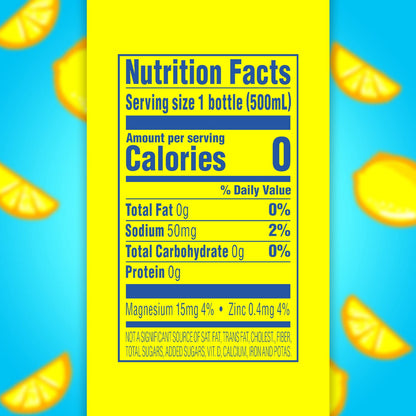 Splash Blast Water, Lemon, 16.9 Fl Oz | Pack of 30 | Plastic Bottle