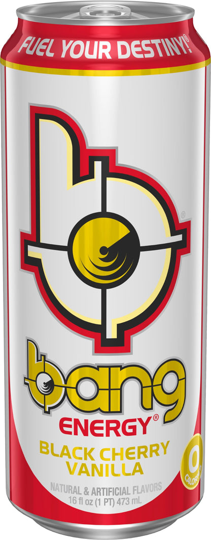 Bang Energy Black Cherry Vanilla, Sugar-Free Energy Drink, 16-Ounce | Pack of 12