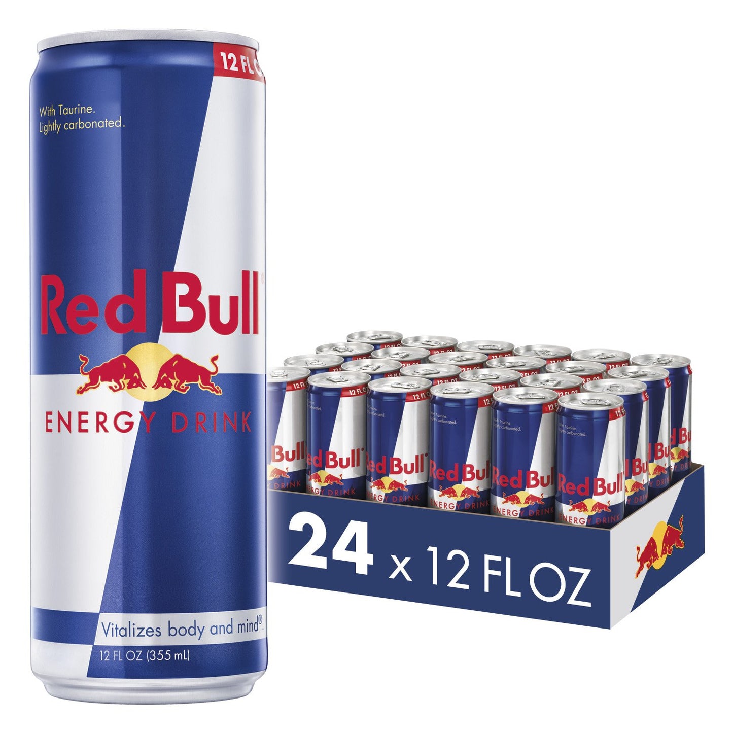 Red Bull Energy Drink, 12 Fl Oz, 24 Cans and Red Bull Sugar Free Energy Drink, 8.4 Fl Oz, 24 Cans (6 Packs of 4)