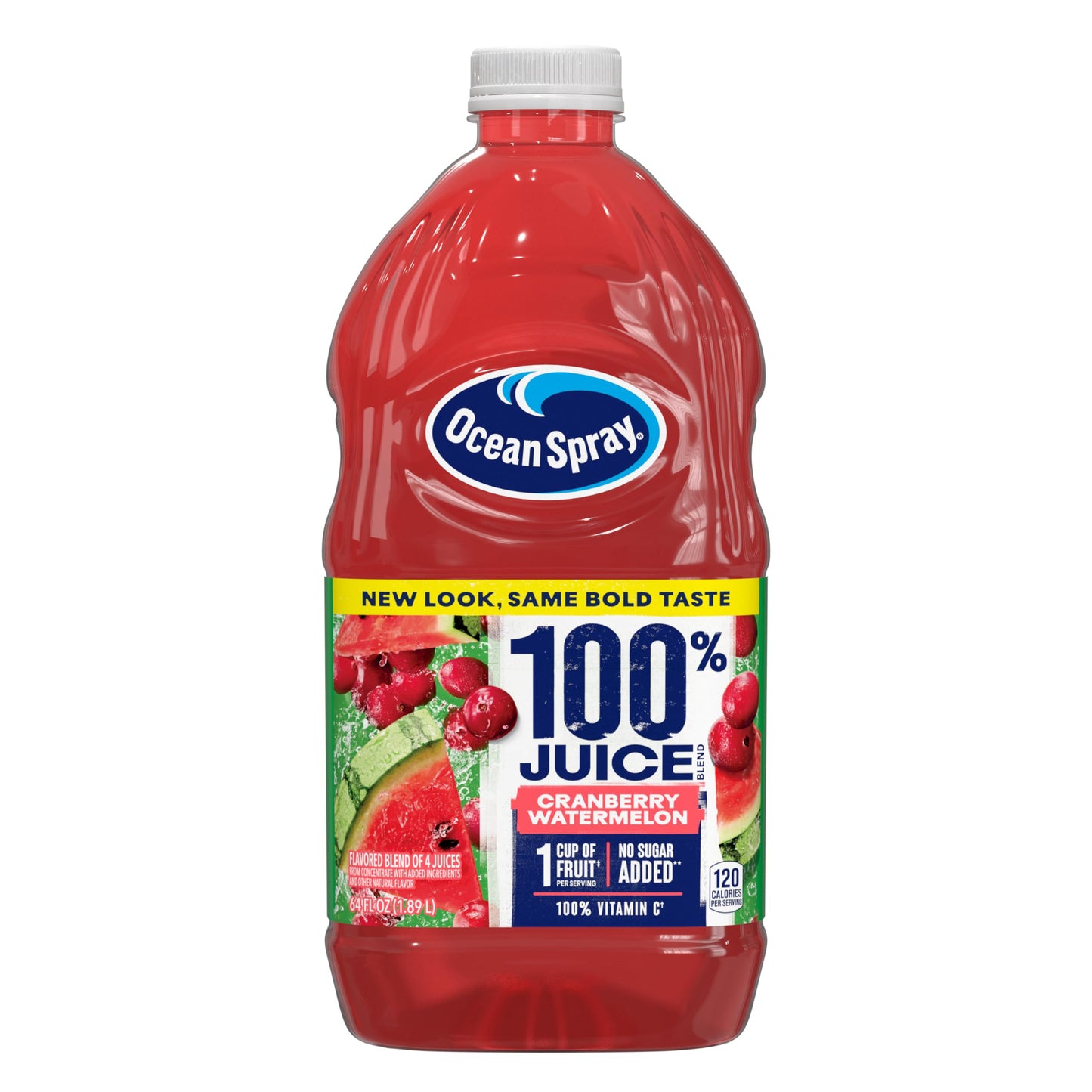 Ocean Spray® 100% Juice Cranberry Watermelon Juice Blend, 64 Fl Oz Bottle (Pack of 1)