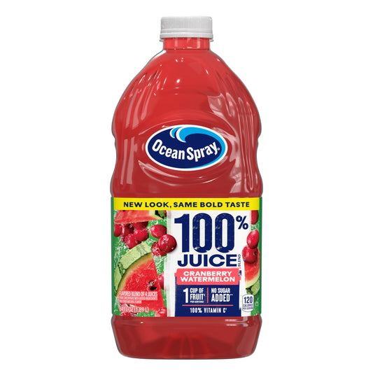 Ocean Spray® 100% Juice Cranberry Watermelon Juice Blend, 64 Fl Oz Bottle (Pack of 1)