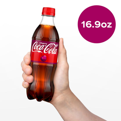 Coca-Cola Cherry Soda Soft Drink, 16.9 fl oz, 6 Pack