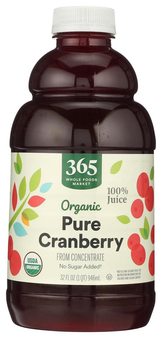 365 by Whole Foods Market, Organic Pure Cranberry Juice, 32 Fl Oz