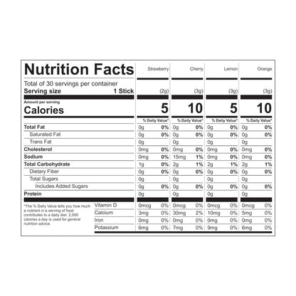 Starburst Singles to Go Variety Pack, Watertok Powdered Drink Mix, Includes 4 Flavors, Strawberry, Cherry, Orange And Lemon 1 Box (30 Servings), Pack of 6
