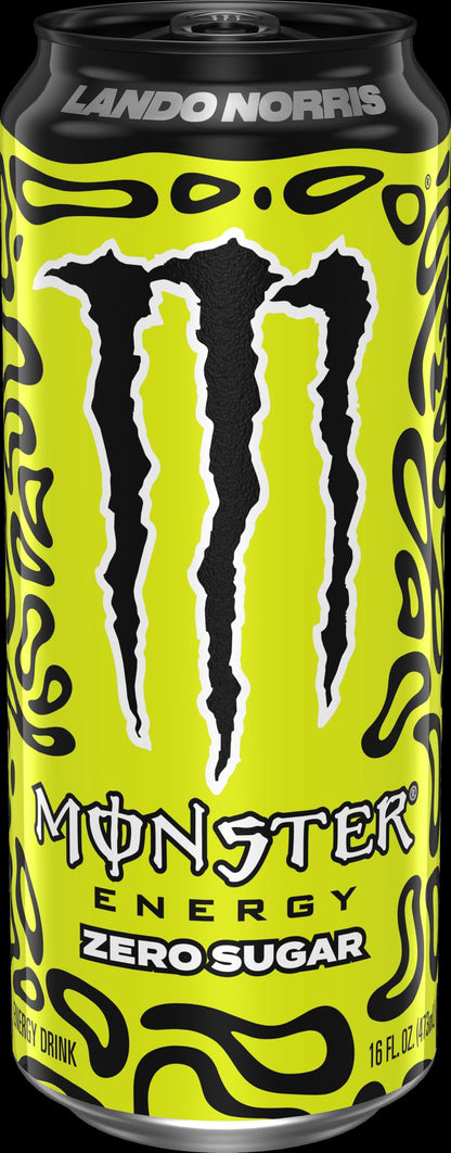 Monster Energy Lando Norris, Sugar Free Energy Drink, 16 Ounce (Pack of 15)