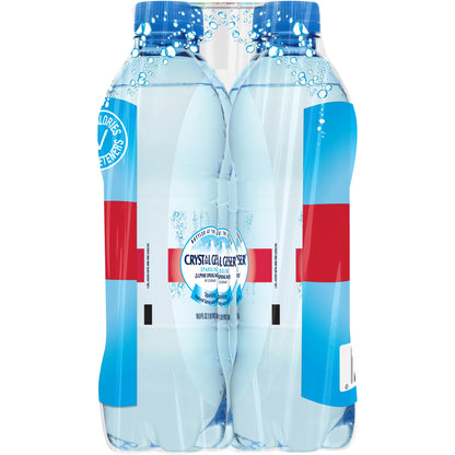 Crystal Geyser Sparkling Natural Alpine Spring Water, 6-Pack, 16.9oz Bottles, Zero Calories and No Sweeteners, Bottled at The Spring Source