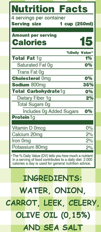 Aneto 100% Natural Vegetable Broth 34 fluid ounce | Made in Spain | Whole Ingredients | Gluten Free | (6)