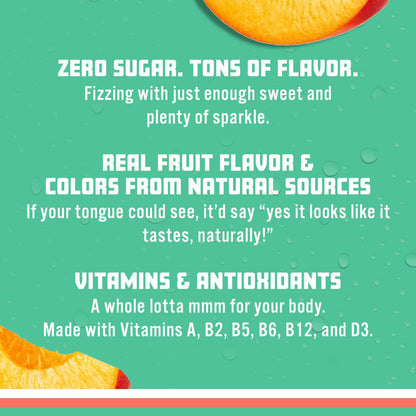 Sparkling Ice, Peach Nectarine Sparkling Water, Zero Sugar Flavored Water, with Antioxidants and Vitamins, 17 fl oz Bottle