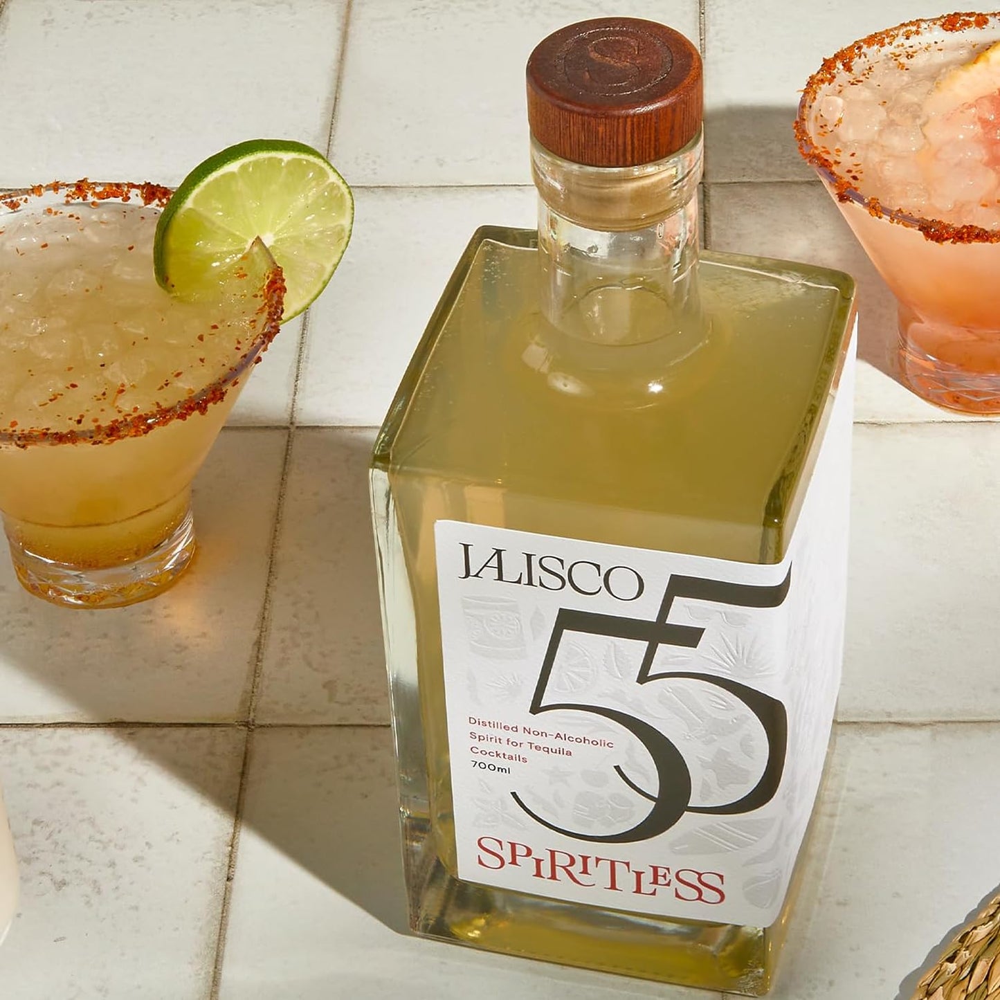 Spiritless Jalisco 55 Distilled Non-Alcoholic Tequila Bundle with Bloody Mary Mix - Bloody Maria - Premium Zero-Proof Liquor Spirits for a Refreshing Experience