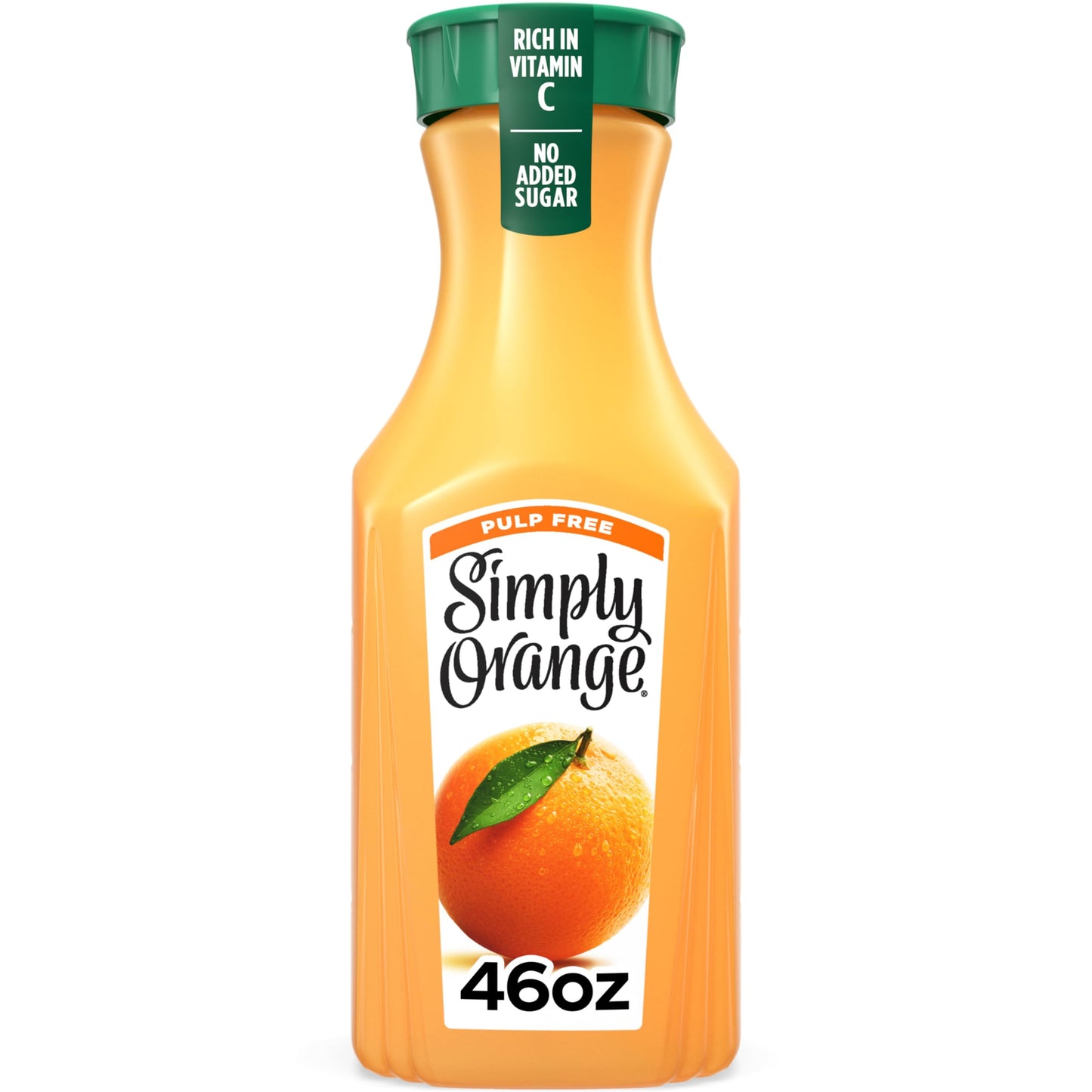 Simply Orange Pulp Free Orange Juice Bottle, 46 fl oz