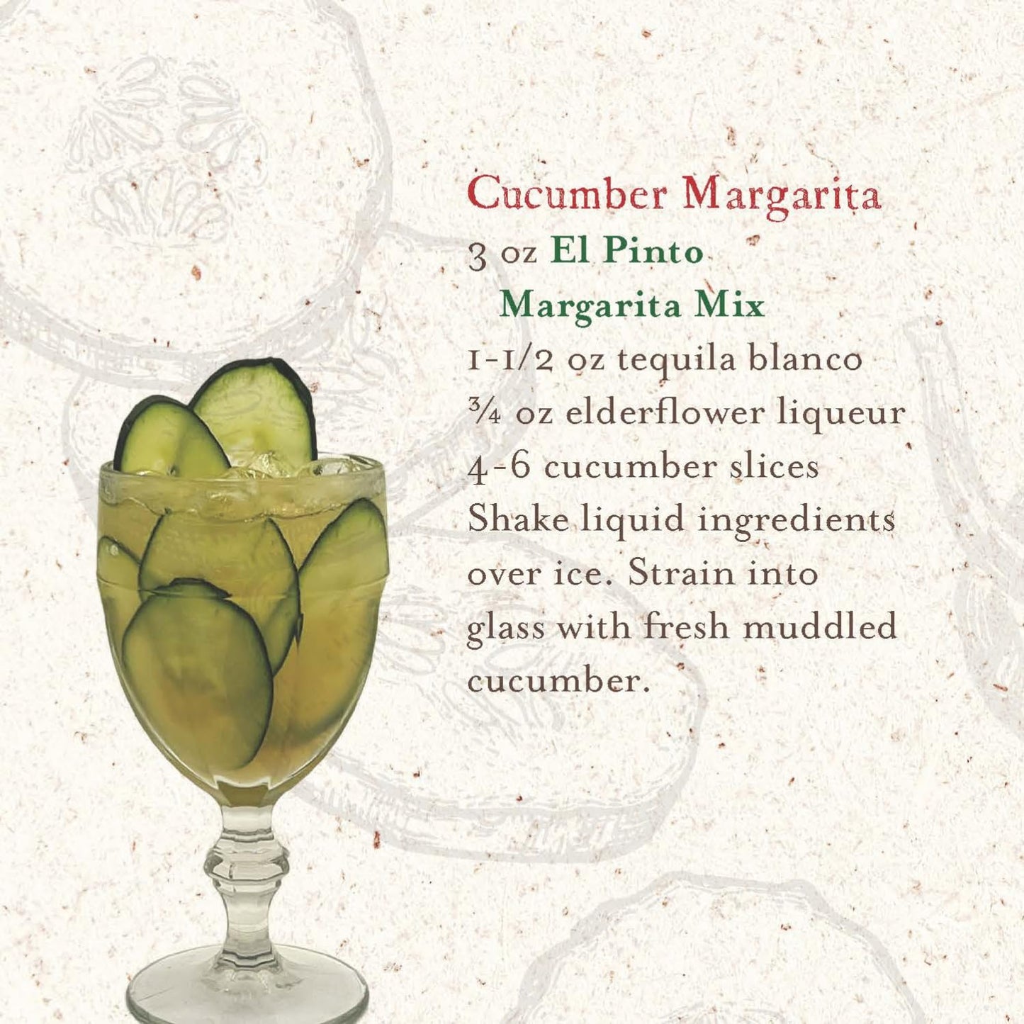 El Pinto Margarita Mix, Classic Lime Flavor, 32 FL OZ, No Preservatives, Perfect for Cocktails, Mocktails, Marinade