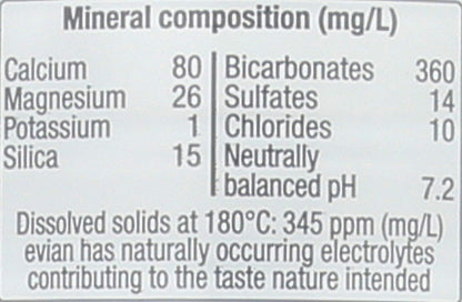 EVIAN Natural Spring Water, 50.7 FZ
