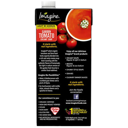 Imagineig Organic Soup Variety Pack: Super Greens, Sweet Pea, Creamy Garden Tomato, Creamy Butternut Squash, 32 ounce (Pack of 4)