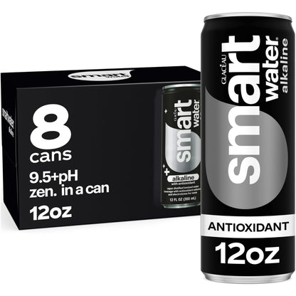Smartwater Alkaline + Antioxidant Aluminum Can 12oz 8pk