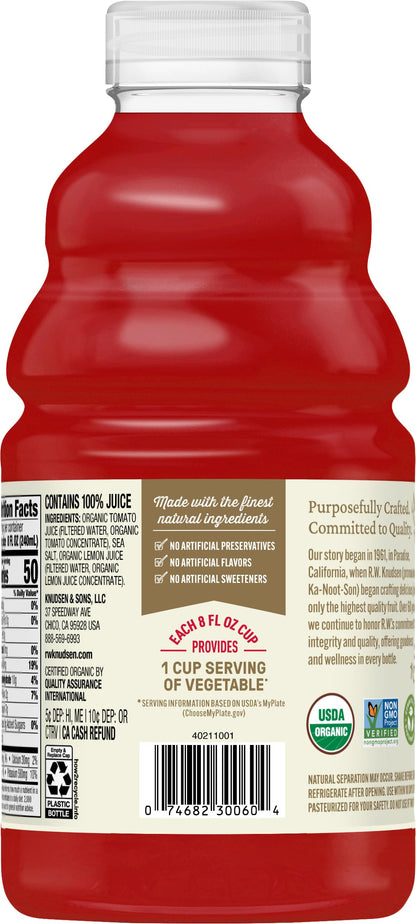 R.W. Knudsen Organic Tomato Juice, 32 fl oz (Pack of 1)