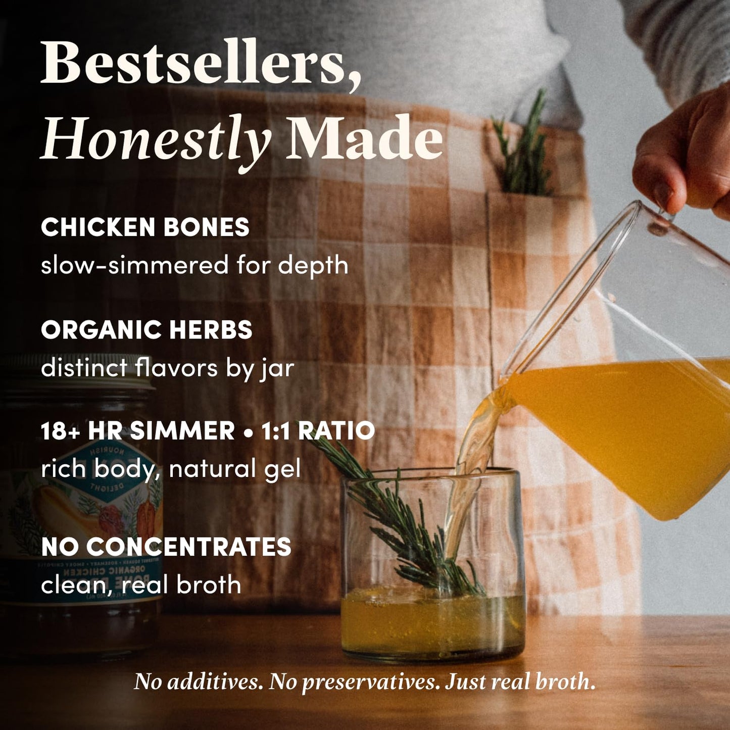 FOND Regenerative Pasture-Raised Chicken Bone Broth – Slow-Simmered Chicken Broth for Rich Flavor, Nutrient-Dense, Artisan Quality – 4 Different Flavors, Variety Pack – 14 oz (4-Pack)