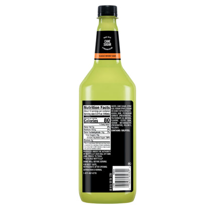 Mr & Mrs T Whiskey Sour Mix, 1 L bottle (Pack of 6), Tart and Sweet Blend Flavored Cocktail Mixer, Made with Cane Sugar, Perfect for Traditional Whiskey Sour and Mocktail Drinks