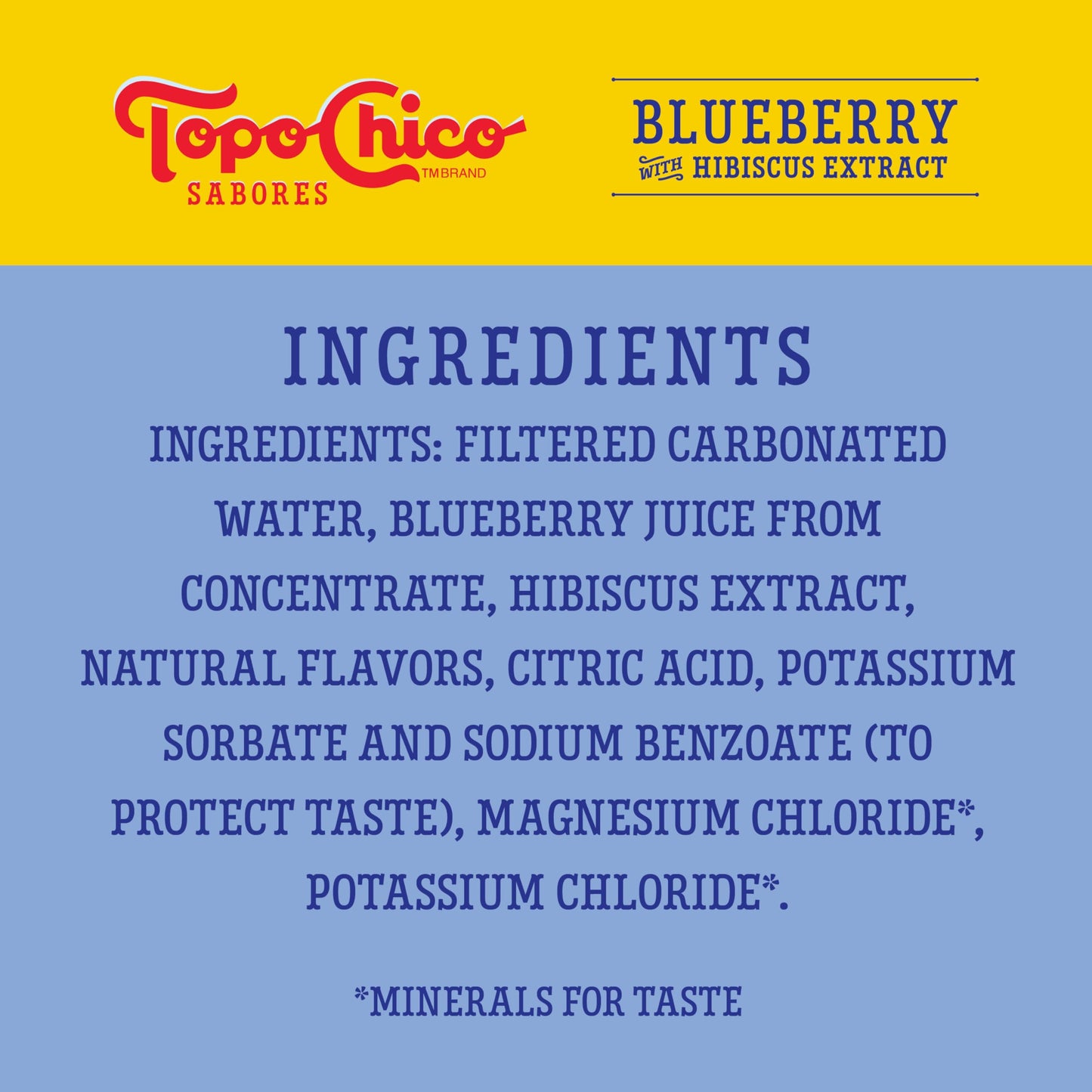 Topo Chico Sabores Blueberry with Hibiscus Extract 12oz Can