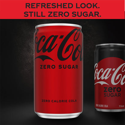 Coke Zero Sugar Mini-Can 7.5 fl oz, 12 Pack (Package May Vary)