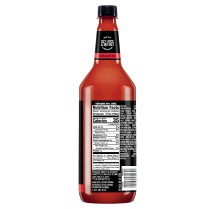 Mr & Mrs T Original Bloody Mary Mix, 1 L bottle (Pack of 4), Tomato Juice Blend Cocktail Mixer, Premium Ingredients, Perfect for Bloody Mary and Mocktail Drinks