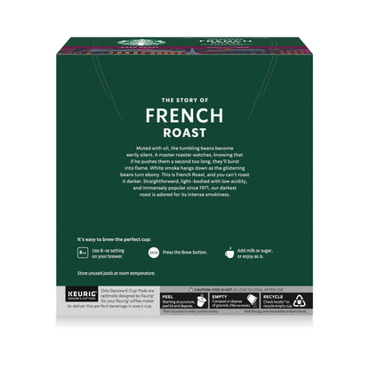 Starbucks K-Cup Coffee Pods, Dark Roast Hot or Iced Coffee, French Roast, 32 Keurig Pods