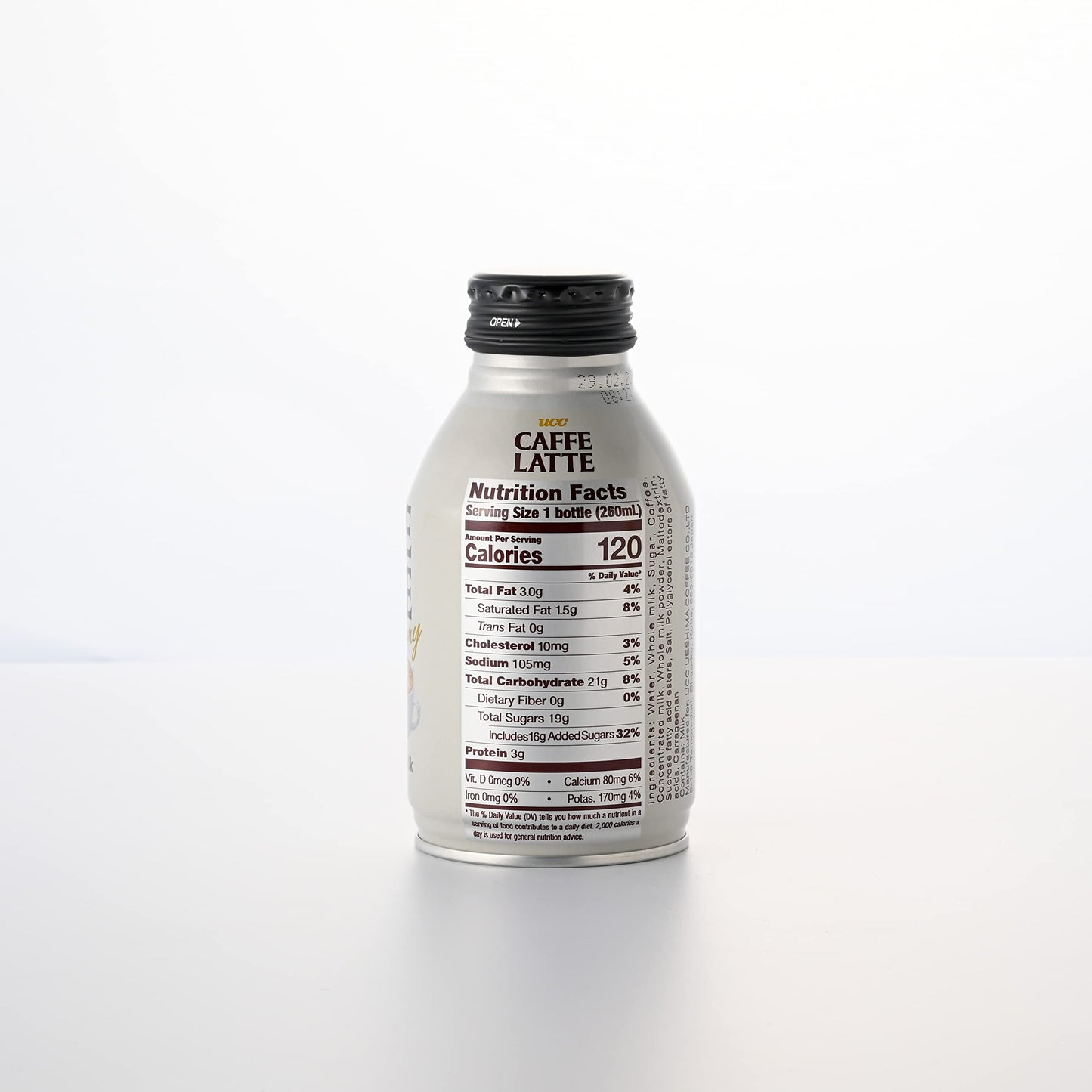 UCC Ready to Drink Caffe Latte, 8.79 FL OZ (Pack of 24), Delicious, Rich and Creamy, Convenient Bottled Coffee Drinks For On-the-Go, Imported from Japan