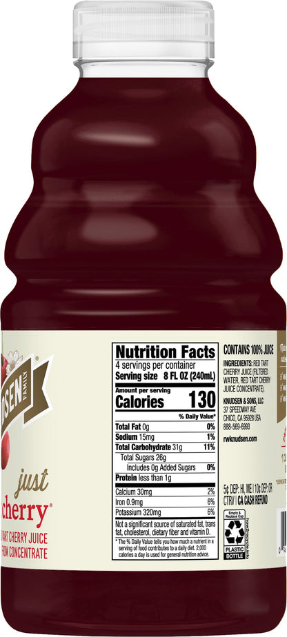R.W. Knudsen Just Tart Cherry Juice, 32 fl oz (Pack of 1)