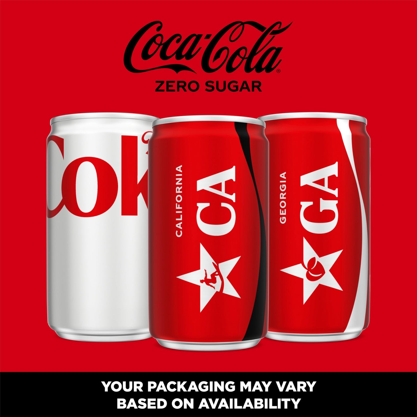Coke Zero Sugar Mini-Can 7.5 fl oz, 6 Pack (Package May Vary)