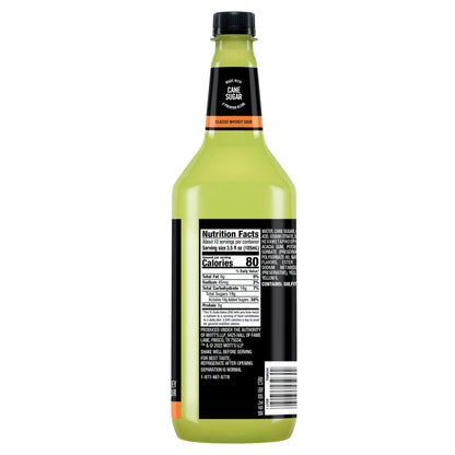 Mr & Mrs T Whiskey Sour Mix, 1 L bottle (Pack of 6), Tart and Sweet Blend Flavored Cocktail Mixer, Made with Cane Sugar, Perfect for Traditional Whiskey Sour and Mocktail Drinks