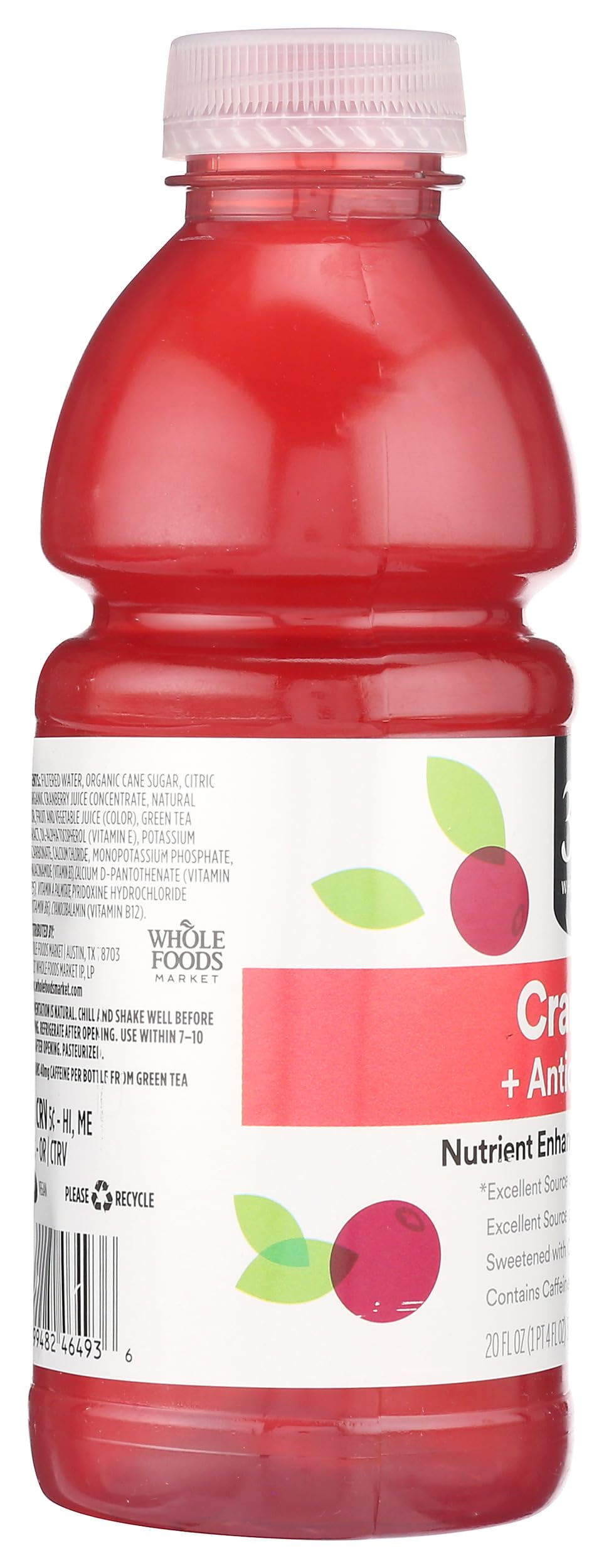 365 by Whole Foods Market, Nutrient Enhanced Water, Cranberry + Antioxidants, 20 Fl Oz