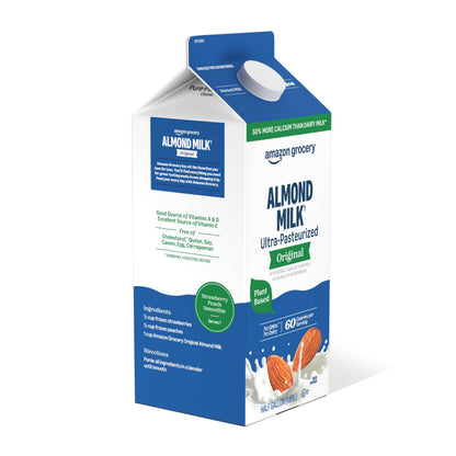 Amazon Grocery, Original Almond milk, Half Gallon, 64 Fl Oz