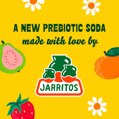 Sana Sana by Jarritos - Mexican Prebiotic Soda Soft Drinks, Mandarin (12 oz, 355ml) 12 Cans - 40 Calories, 10g of Fiber - Low Sugar - Natural Flavor Soda Pop