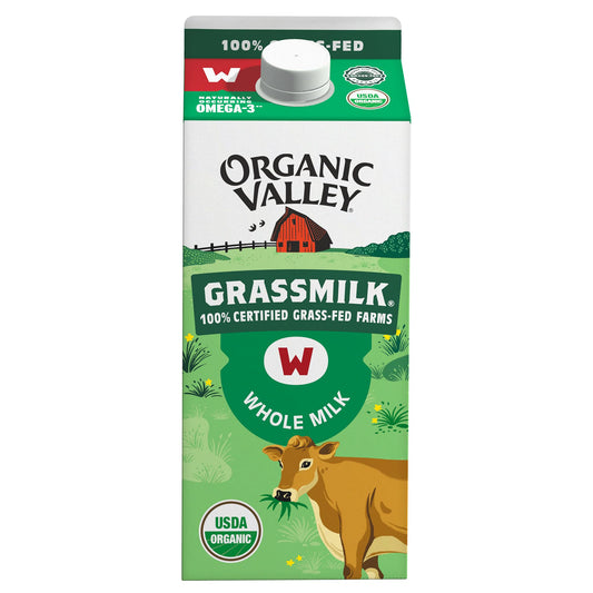 Organic Valley Grassmilk 100% Grass Fed Whole Milk, Organic, 59 fl oz