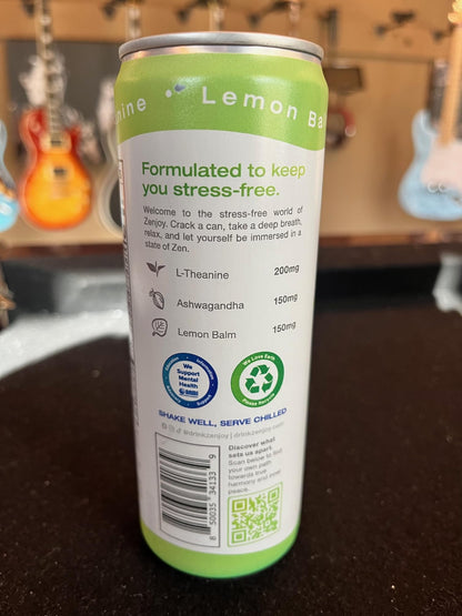 Zenjoy Honey Green Tea Relaxation Drink 24 Pack - Calming Drink with Ashwagandha & Lemon Balm - Non-Alcoholic Beverage Infused with L-Theanine for Enhanced Focus - 12oz Cans