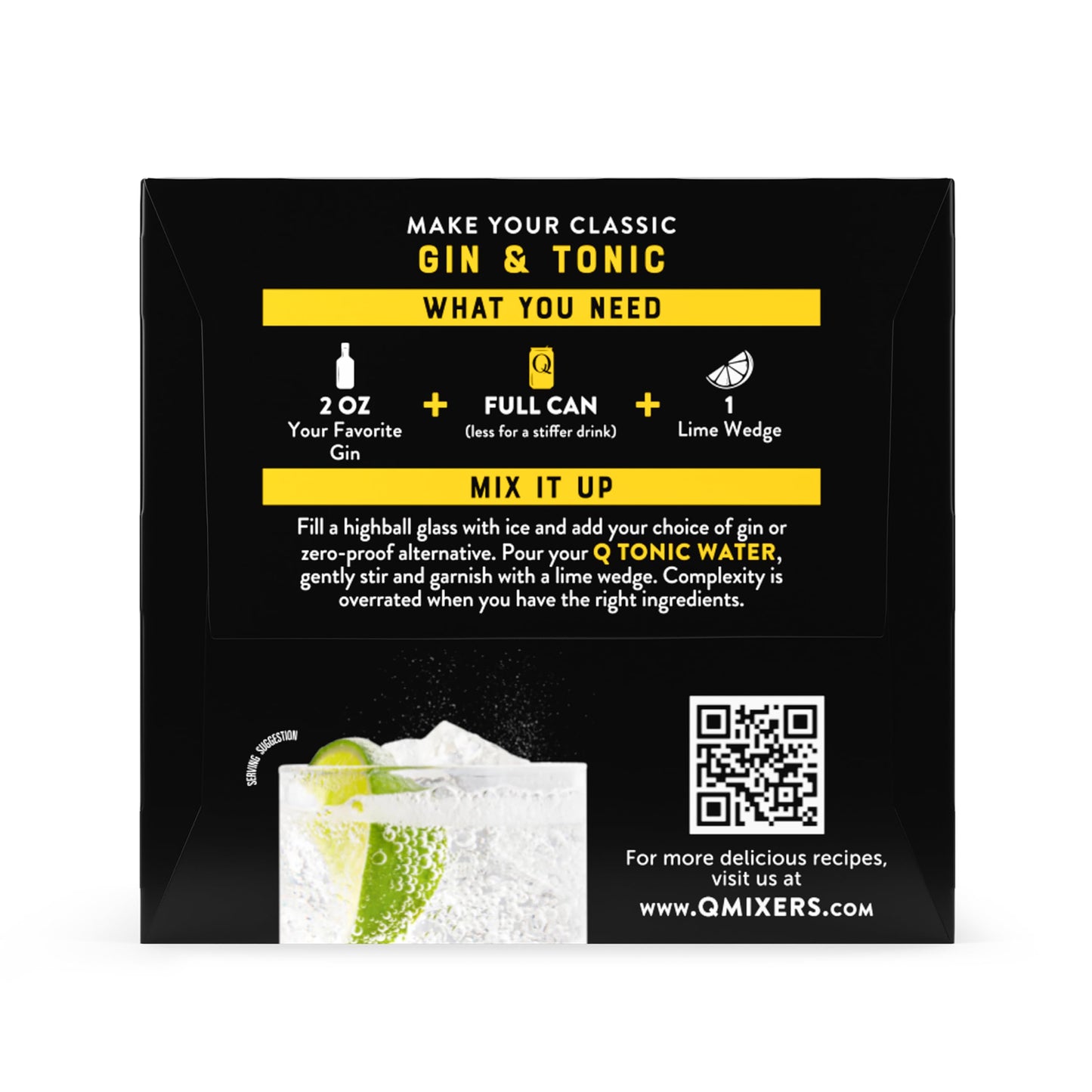 Q Mixers Light Tonic Water, 7.5 Fluid Ounces, 4 Pack