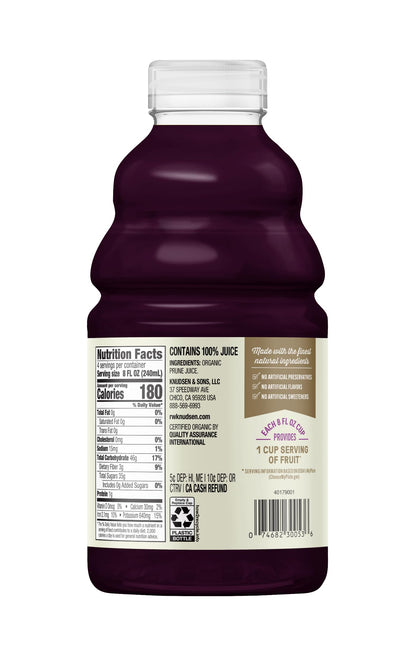 R.W. Knudsen Organic Just Prune Juice, 32 fl oz (Pack of 4)